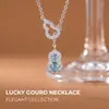 Collar de Plata de Ley S925 Flor de Loto Azul Natural con Incrustaciones Completas de Diamante para Mujer, Nueva Cadena para Clavícula Estilo Chino, Regalo para Mejor Amiga