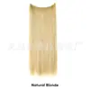 Mecha de Extensão de Cabelo em U Transfronteiriça para Mulheres, Extensão de Cabelo de Uma Peça com Fio de Pesca Grande, Mecha de Extensão de Cabelo Longo Liso Natural Invisível com Presilha