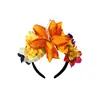 Faixa de Cabeça Flor de Lírio Transfronteiriça da Amazonia Flor Simulada Topo Craniano Três Dimensões Acessórios Faixa de Cabeça de Festa de Carnaval Acessórios de Cabelo