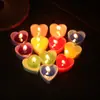 Atacado do Fabricante Velas de PVC em Formato de Coração Velas Pequenas Românticas Qixi Dia dos Namorados Palco de Pedido Palavras Velas Pequenas Adereços
