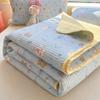 Cubrecama de Doble Capa Estampado Transfronterizo Estilo Nube Verano Cuatro Piezas Hogar Suave y Cómodo Versátil para Dormir Desnudo Sin Preocupaciones