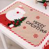 Qiaoding Nuevas Decoraciones Navideñas Transfronterizas para Ancianos Individual de Lino Mantel de Mesa Arreglo de Escena de Atmósfera para Vestir la Mesa
