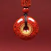 Cristal de Cinábrio Bruto de Guizhou Areia de Cristal Pingente Estilo E Fivela de Segurança Pingente de Colar de Cristal Banhado a Ouro Presente Venda por Atacado