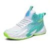 Zapatos de Baloncesto de Bloques de Color de Dos Tonos Pato Mandarín para Hombre Blancos Morados Zapatos de Batalla Zapatos Deportivos de Combate Real Zapatos de Entrenamiento para Adolescentes Mujer