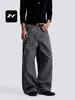 Pantalones Cargo Casuales Sueltos para Hombres y Mujeres, con Ricos Bordes Deshilachados de Estilo Americano, Vintage Desgastado Personalizado, Modernos, Adelgazantes, de Pierna Recta, Pantalones Largos Casuales