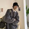 Moletom solto com gola redonda masculino com capuz primavera e outono tamanho grande estilo Hong Kong roupas outono ins moda marca jaqueta esportiva