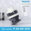 FESTO FESTO Botão Interruptor P-30-SW 9295 Botão de Cabeça Cogumelo Acionamento Interruptor Estoque Original