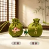 Exquisito Mini Sachet de Artemisa Bendición Zen Regalo Colgante para Teléfono Colgante para Coche Empaque de Tarjeta de Papel Sachet
