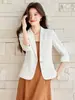 Traje de Falda para Mujer de Manga Media, Nuevo de Moda Primavera-Verano, Estilo Commuter, Corte Ajustado, Rejuvenecedor, Elegante, Versátil, Ropa Profesional para Entrevistas de Trabajo