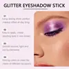 Serie de Palitos de Sombra de Ojos con Purpurina Zephoco Sombra de Ojos Multicolores Lentejuelas de Cristal Crema Larga Duración Portátil Palito de Sombra de Ojos