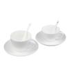 Taza de Café Blanca Pura de Cerámica Resistente a Altas Temperaturas Juego de Vasos de Agua Específico para Hotel Doméstico Simple Venta al por Mayor Exportación Color Bajo Esmalte