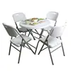 Mesa Redonda Pequeña, Mesa de Comedor Plegable, Mesa Redonda Portátil para el Hogar y Juego de Sillas, Mesa Simple para Exteriores y Ocio, Mesa Redonda Multifuncional
