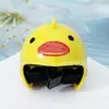Casco de pato de viento roto accesorios de libélula de bambú fábrica directa decoración para montar en coche eléctrico el casco de pato amarillo tiembla lo mismo