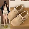 Sapatos de boca rasa de um passo saia com sola grossa 2026 sapatos retrô mulher pessoa preguiçosa totalmente fechados sapatos Birkenstock sapatos femininos outono inverno