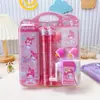 Set de papelería Sanrio Regalo de cumpleaños Kuromi Melody Lápiz Sacapuntas de manivela Material escolar Caja de regalo
