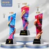 Producción de Trofeos de Cristal, Trofeo Creativo Elegante y de Alta Gama, Competencia de Grabado de Alta Gama, Premios Honoríficos Fabricación de Souvenirs