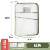 Bolsa de Malla A4 Engrosada para Materias Estudiante Bolsa de Almacenamiento Clasificado en Forma de L Gran Capacidad Bolsa Transparente para Archivos Bolsa con Cremallera de Tres Capas