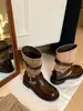 Aumento de altura de 4CM! Fivela de cinto vintage botas de motocicleta para mulheres, estilo de rua outono e inverno salto plataforma botas de garota popular botas de montaria de sola grossa versáteis