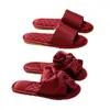 Pantuflas de Seda Estilo Japonés Lazo para Mujer Hogar Interior Verano Antideslizantes Suela Suave Estilo Primavera y Otoño Primera Base