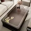 Nuevo mantel de mesa de café transparente estilo chino, lavable, impermeable, a prueba de aceite, protector de escritorio, vidrio suave de PVC, mantel para mesa de café de sala de estar
