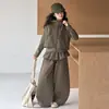 Conjunto de outfit de otoño para niñas 2026 estilo nuevo para niños mayores, conjunto de dos piezas de moda y elegante, top y pantalones de pierna ancha