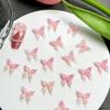 Unhas novas de celebridade da internet, joias de borboleta, francesinhas, acessórios para unhas, borboleta de cerâmica macia bicolor, material para unhas por atacado