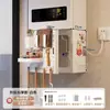Cubierta para calentador de agua con apertura, decoración de tubería de gas, estante de tablero perforado para cocina, panel de ocultación de gas natural