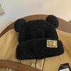 Sombrero Nuevo de Oso Esponjoso para Mujer Otoño e Invierno Cálido para Exterior a Prueba de Frío Sombrero Lei Feng Dulce Lindo de Dibujos Animados Japonés y Coreano que Combina con Todo