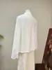[Zhi Li] Nova camisa básica estilo chinês com jacquard e punho de renda liso, nova coleção outono 2026, top com gola mandarim e botões