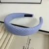 Arco de Cabelo de Tecido Liso Simples Doce Cool Xadrez Colorido Ins Alto Topo Craniano Faixa de Cabeça Versátil Acessórios de Cabelo para Sair