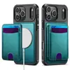 Comercio Exterior Adecuado para Iphone17 Funda Magnética para Teléfono Apple 16 Portatarjetas Funda de Cuero Samsung S25 Portatarjetas Funda Protectora