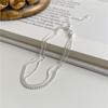 Pulsera brillante de tres capas S925 apilada con efecto, joyería de mano básica simple para mujer, venta al por mayor de fabricantes