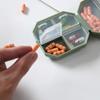 Pastillero Portátil Siete Días Mini Seis Compartimentos Caja de Empaque Una Semana Hogar A Prueba de Humedad Clasificado Pastillas Caja de Almacenamiento Portátil