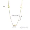 Elegante, Moderno, Sencillo y de Alta Gama Set de Collar y Pulsera para Mujer con Elemento de Perla CD Chapado en Acero Inoxidable Oro de 18 Quilates