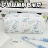 Estojo de Lápis Gato Linha da Sorte Estudante Desenho Animado Simples Alto Valor Estilo Ins Grande Capacidade Papelaria Bolsa Porta-Lápis Armazenamento