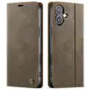 Adecuado para funda de teléfono móvil Iphone17 Apple 16E Funda de cuero con patrón de becerro retro 15 Flip Rifd Funda protectora de microfibra