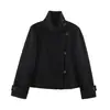 Comercio Electrónico Transfronterizo Estilo Europeo y Americano Ropa de Mujer ZA AliExpress Venta Caliente Moda Casual Chaqueta Corta con Cuello Alto