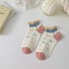 Nuevos calcetines de barco para mujer de primavera y verano, 200 agujas, oreja de madera, pequeño libro rojo, calcetines al por mayor, calcetines de verano para mujer