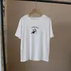 [Bizheng] Nova Coleção Primavera/Verão 2026 Roupas Femininas Estilo Coreano Atacado Camiseta Casual Manga Curta Gola Redonda com Letra e Desenho Animado 6101