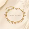 Moda Europea y Americana Más Vendida Tobillera de Borlas y Circonita Personalidad de Moda Lujo Ligero Nueva Joyería Dopamina Comercio Exterior al por Mayor Mujeres