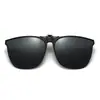 Clip-on para Gafas de Sol Cuadradas Retro Protección Solar Polarizadas Moda Gafas Clip-on Usable con Gafas para Miopía Flip-up Moderno