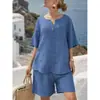 Conjunto Informal de Moda AliExpress: Nuevo Conjunto de Shorts Multicolor Transfronterizo, Estilo Veraniego de Dos Piezas