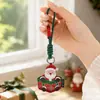Llavero colgante de Navidad de cuero de dibujos animados, decoración de mochila, lindo juguete de muñeco de Papá Noel, regalo, venta al por mayor