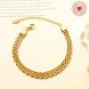 Estilo Ins Europeo y Americano Pulsera de Moda Exagerada Pulsera Sencilla de Acero de Titanio para Mujer Joyería de Oro de 18k para Hombre y Mujer E250