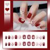 Colección de uñas postizas extraíbles con diseño de Little Red Book Explosions, estilo retro sencillo y avanzado, con armadura blanca