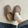 Meias Pantufas Fechadas Estilo Floresta Retrô para Mulheres, Novo Modelo Primavera e Outono 2026, Pantufas Slip-On de Solado Grosso para Pessoas Baixas, Estilo Birkenstock
