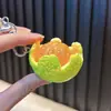 Llavero Cadena Perla Naranja Azúcar Colgante Bolsa Pequeña de Resina Fruta Pequeña Simulada de Verano Pequeño Regalo Al por Mayor