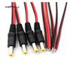 Cable de alimentación de CC al por mayor DC5.5 * 2.1 cámara de bus macho rojo y negro 2468 # 18 AWG Cable macho de CC rojo y negro