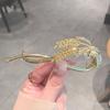 Novo Modelo 2026 Presilha Torcida de Espiga de Trigo de Cristal, Pente de Cabelo de Alta Qualidade e Elegante para a Parte de Trás da Cabeça, Presilha Tendência de Nicho de Fivela de Uma Linha
