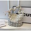 Bolsa Tote de Burbujas de Nube de Moda Grande para Mujer 2026 Nueva Moda Bolsa Cruzada de Algodón Perlado Bolso de Hombro para Viajes